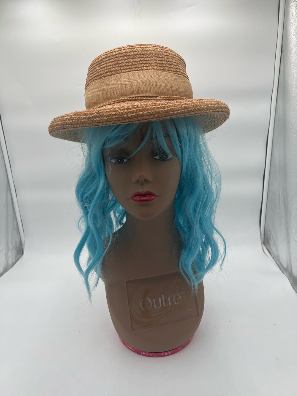 Light Blue Short Curly Wig with Bangs – Synthetic Cosplay/Party Wig - Picture 6 of 9